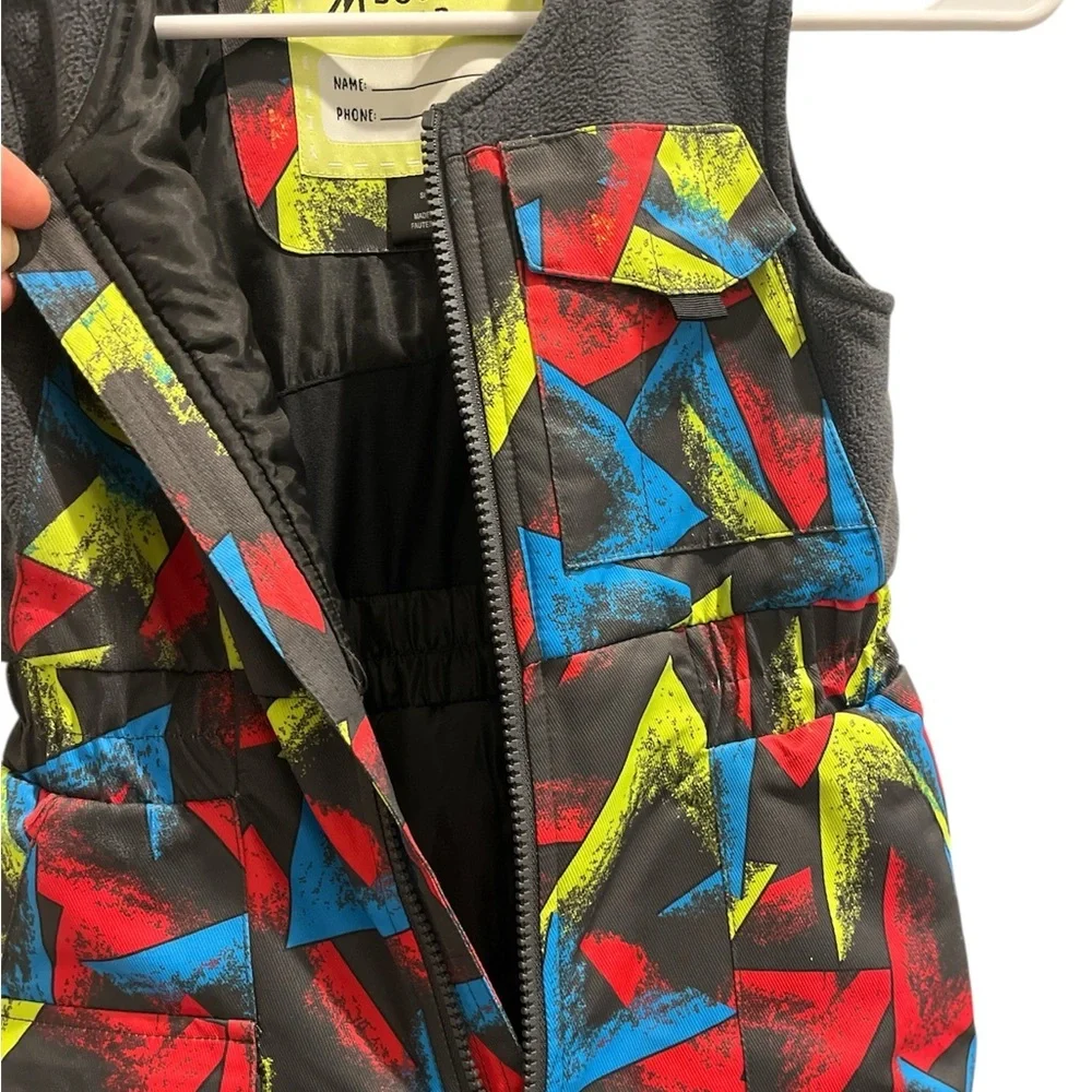 Boulder Gear Colorful Geometric Kids Snow Bib Unisex Size 4